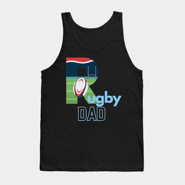 Rugby dad Tank Top by Sport-tees by Marino's